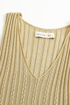 SWAYING/KNIT striped contrast sleeveless dress SW24SS2L03 ginger/black